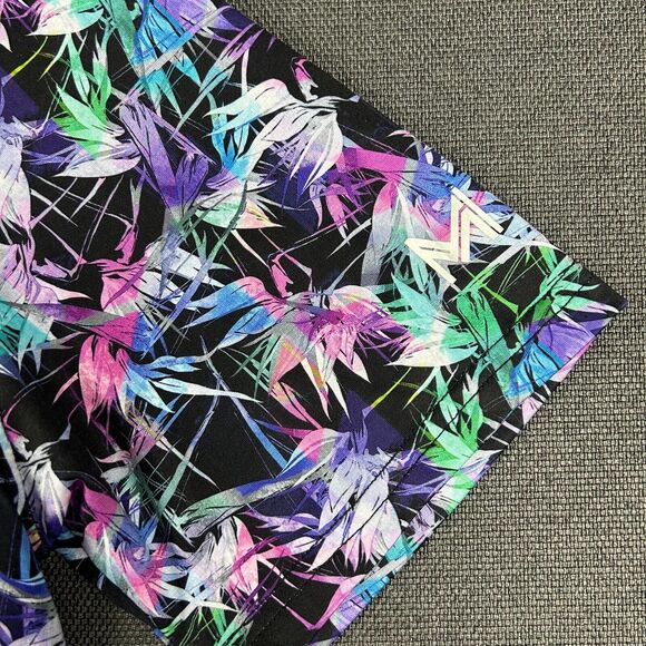 Maelreg Polo Shirt Mens Small Floral Geometric Performance Golf Stretch Colorful - Picture 2 of 8